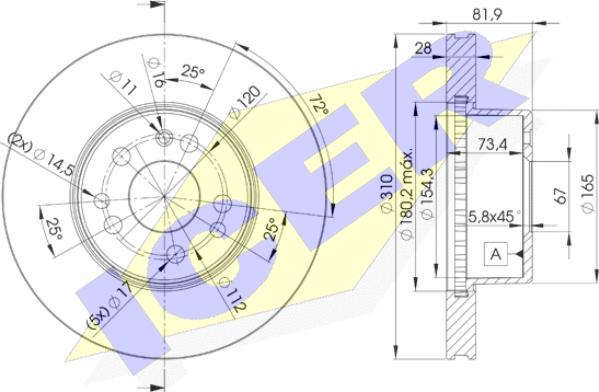 Icer 78BD0312-1 - Kočioni disk www.molydon.hr