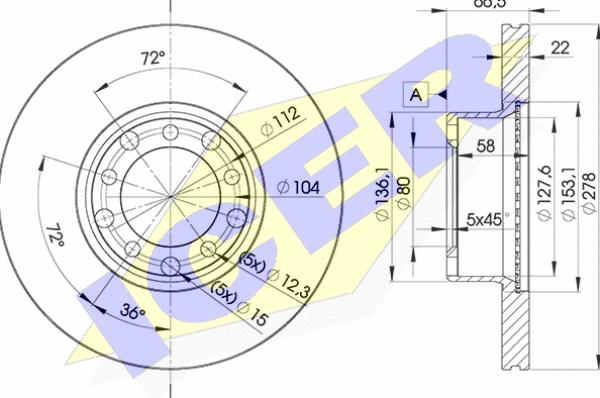 Icer 78BD0205-2 - Kočioni disk www.molydon.hr