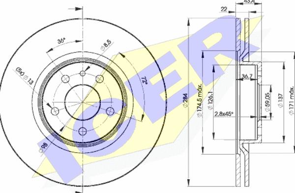 Icer 78BD1548-2 - Kočioni disk www.molydon.hr