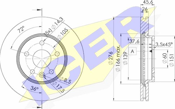 Icer 78BD1559-2 - Kočioni disk www.molydon.hr