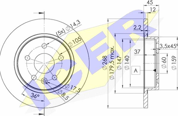 Icer 78BD1560-2 - Kočioni disk www.molydon.hr