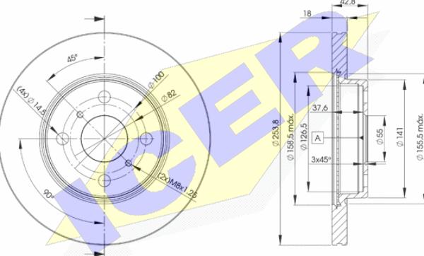 Icer 78BD1608-2 - Kočioni disk www.molydon.hr