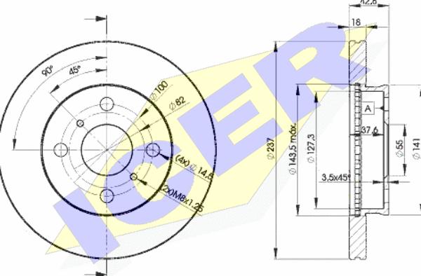 Icer 78BD1607-2 - Kočioni disk www.molydon.hr