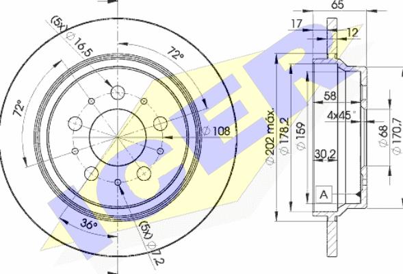 Icer 78BD1674-1 - Kočioni disk www.molydon.hr