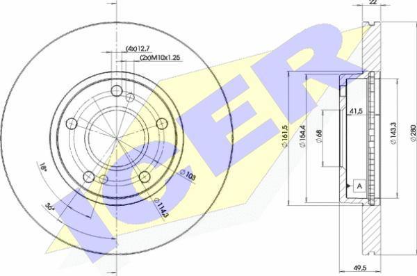 Icer 78BD1057-2 - Kočioni disk www.molydon.hr