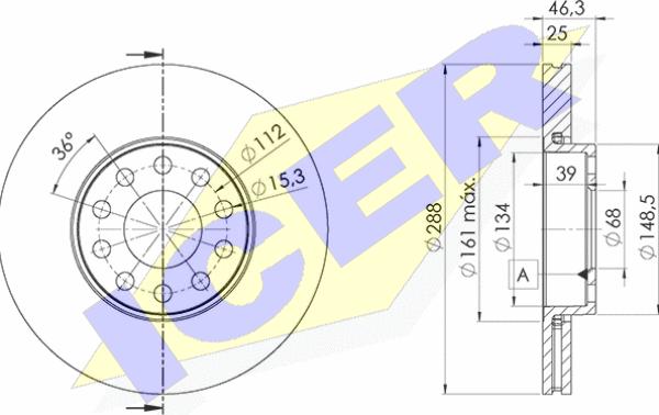 Icer 78BD1068-2 - Kočioni disk www.molydon.hr