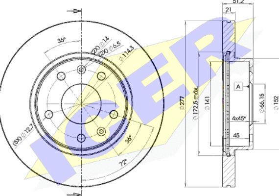 Icer 78BD1010-2 - Kočioni disk www.molydon.hr