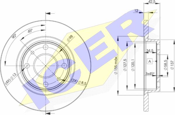 Icer 78BD1071-2 - Kočioni disk www.molydon.hr