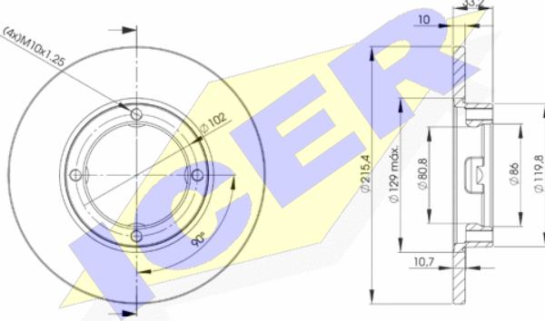 Icer 78BD1160-2 - Kočioni disk www.molydon.hr