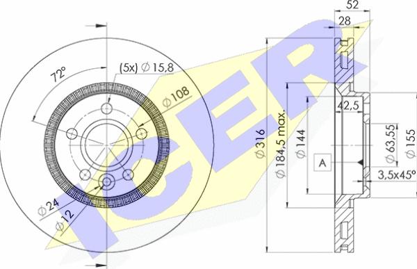 Icer 78BD1181-2 - Kočioni disk www.molydon.hr