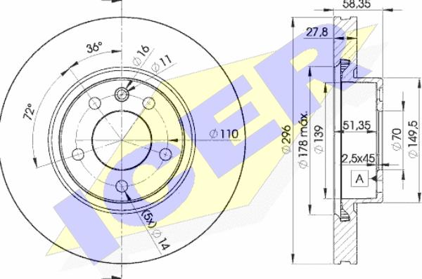 Icer 78BD1134-2 - Kočioni disk www.molydon.hr