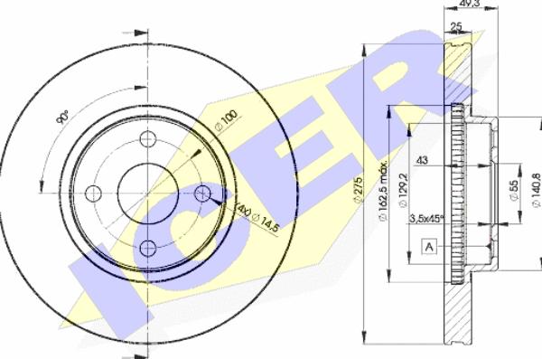 Icer 78BD1320-2 - Kočioni disk www.molydon.hr