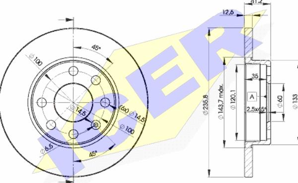 Icer 78BD1240-2 - Kočioni disk www.molydon.hr