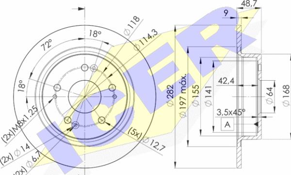 Icer 78BD1258-2 - Kočioni disk www.molydon.hr