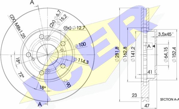 Icer 78BD1257-2 - Kočioni disk www.molydon.hr