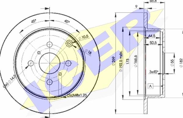 Icer 78BD1221-2 - Kočioni disk www.molydon.hr