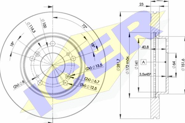 Icer 78BD1705-2 - Kočioni disk www.molydon.hr