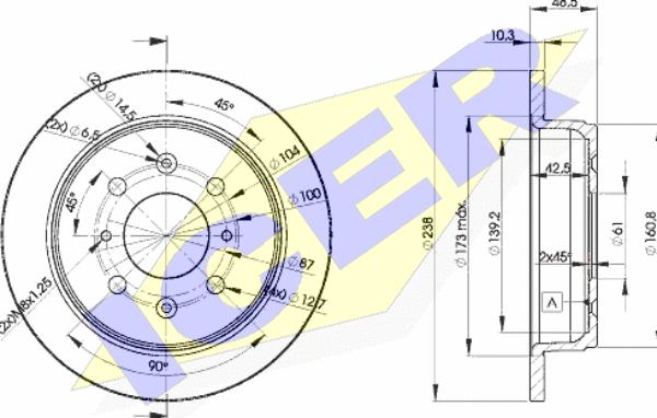 Icer 78BD1703-2 - Kočioni disk www.molydon.hr