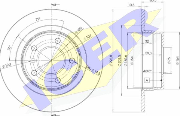 Icer 78BD1725-2 - Kočioni disk www.molydon.hr