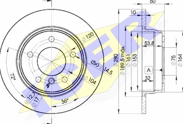 Icer 78BD8936-2 - Kočioni disk www.molydon.hr