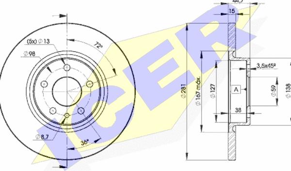 Icer 78BD8567-2 - Kočioni disk www.molydon.hr