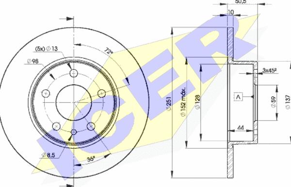 Icer 78BD8684-2 - Kočioni disk www.molydon.hr