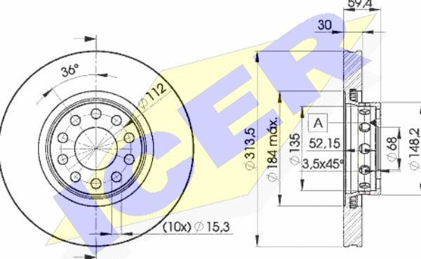 Icer 78BD8015-2 - Kočioni disk www.molydon.hr