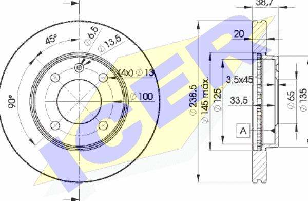 Icer 78BD3975-2 - Kočioni disk www.molydon.hr