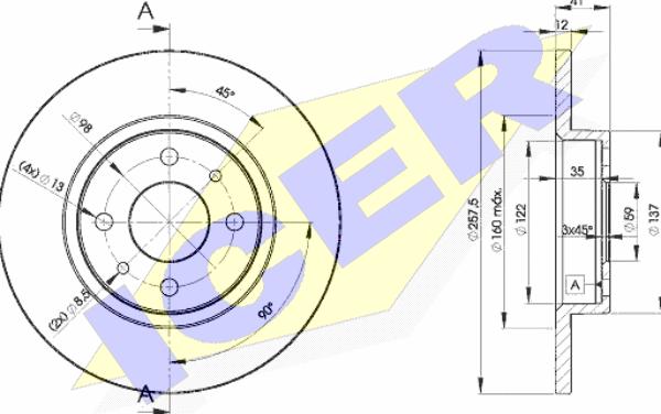 Icer 78BD3466-2 - Kočioni disk www.molydon.hr