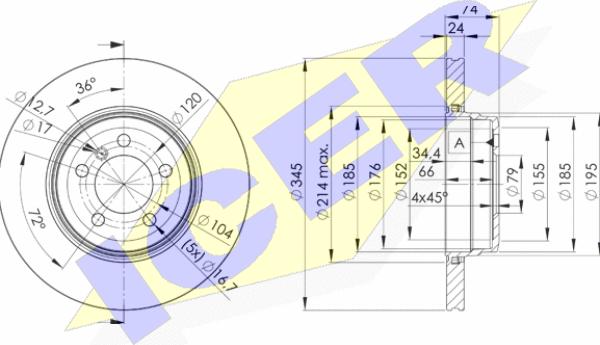 Icer 78BD3409-2 - Kočioni disk www.molydon.hr