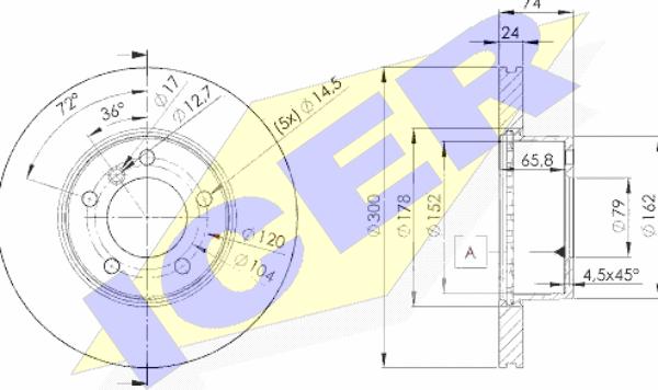 Icer 78BD3405-2 - Kočioni disk www.molydon.hr