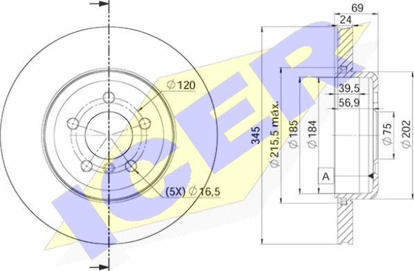 Icer 78BD3562-2 - Kočioni disk www.molydon.hr