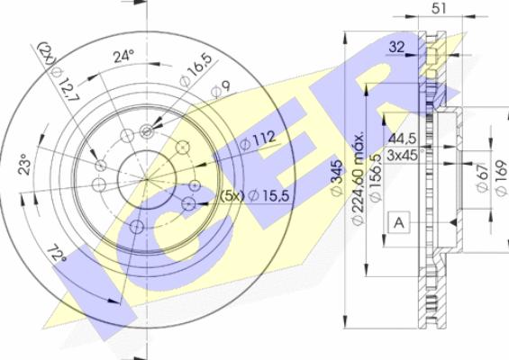 Icer 78BD3504-2 - Kočioni disk www.molydon.hr