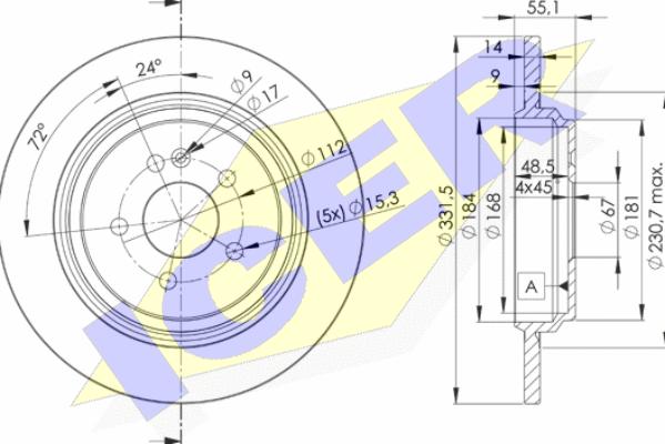 Icer 78BD3505-2 - Kočioni disk www.molydon.hr