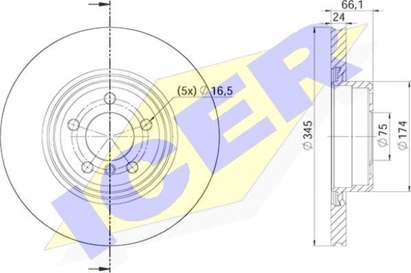 Icer 78BD3571-2 - Kočioni disk www.molydon.hr