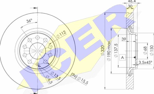 Icer 78BD3615-2 - Kočioni disk www.molydon.hr