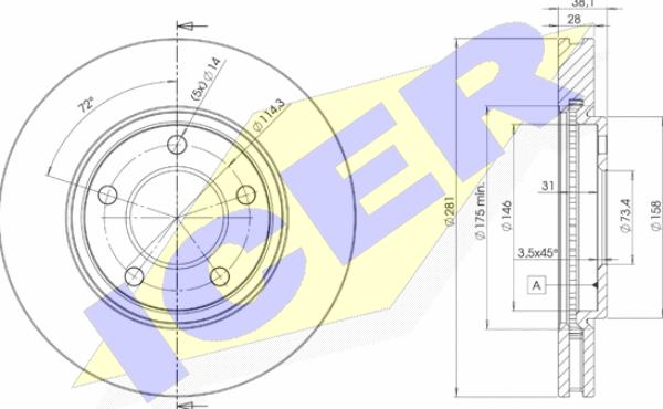 Icer 78BD3002-2 - Kočioni disk www.molydon.hr