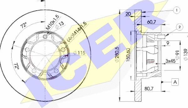 Icer 78BD3017-1 - Kočioni disk www.molydon.hr