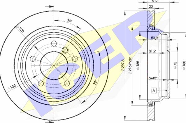 Icer 78BD3153-2 - Kočioni disk www.molydon.hr