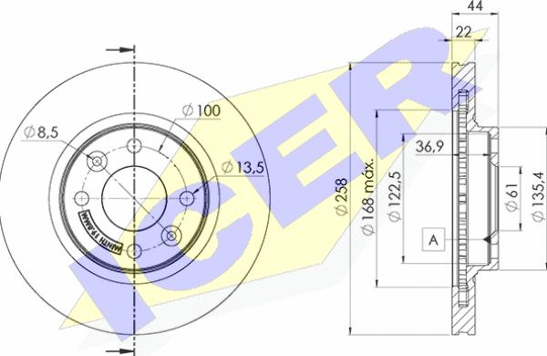 Icer 78BD3108-2 - Kočioni disk www.molydon.hr