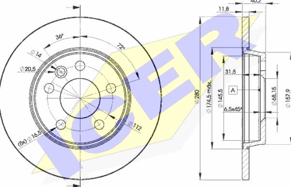 Icer 78BD3111-2 - Kočioni disk www.molydon.hr