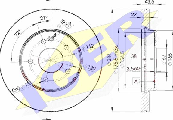 Icer 78BD3182-2 - Kočioni disk www.molydon.hr