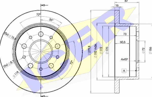 Icer 78BD3806-1 - Kočioni disk www.molydon.hr