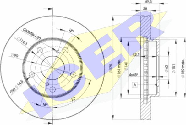 Icer 78BD3304-2 - Kočioni disk www.molydon.hr