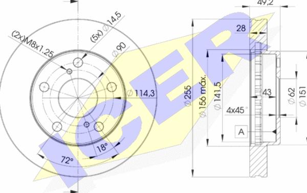 Icer 78BD3302-2 - Kočioni disk www.molydon.hr