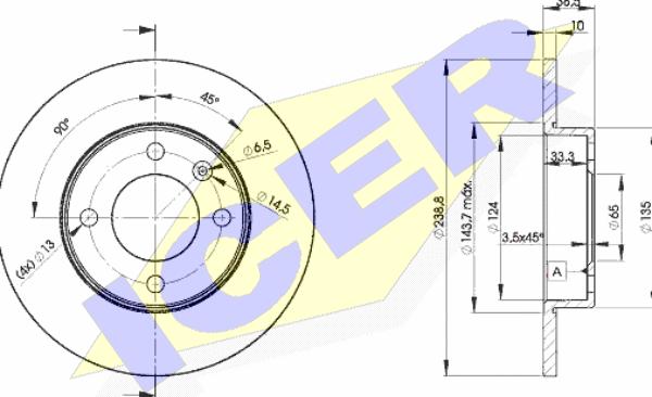 Icer 78BD3325-2 - Kočioni disk www.molydon.hr