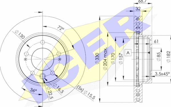 Icer 78BD3327-1 - Kočioni disk www.molydon.hr