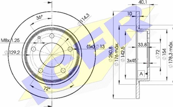 Icer 78BD3259-2 - Kočioni disk www.molydon.hr