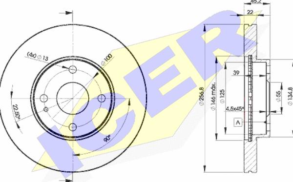 Icer 78BD3256-2 - Kočioni disk www.molydon.hr