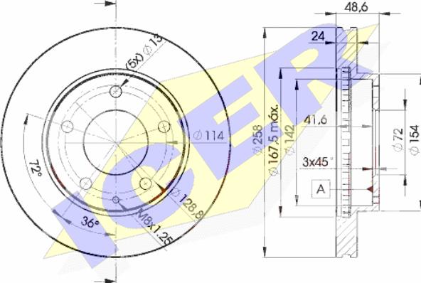 Icer 78BD3258-2 - Kočioni disk www.molydon.hr